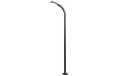 Curved LED pole 10 ft. Helsinki OD 4x3 (Galvanized steel) One side 60W 8100Lm